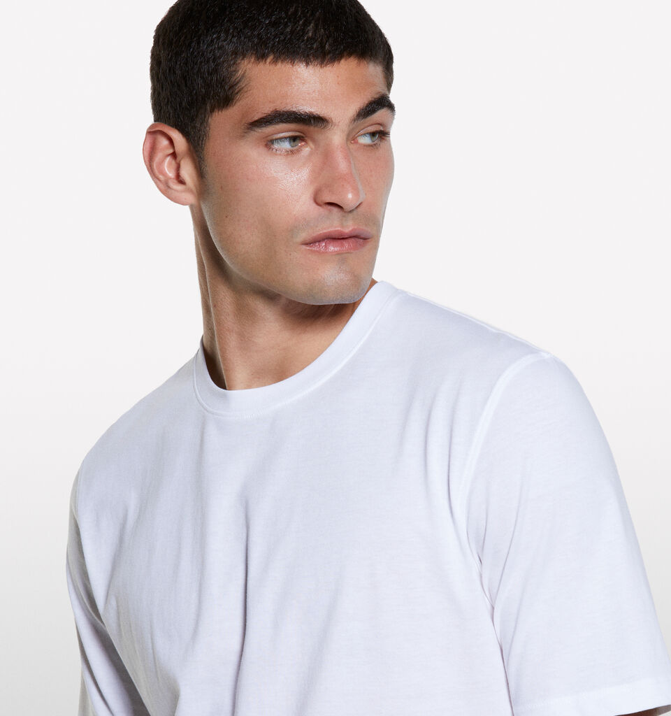 T-shirt blanc à manches courtes coupe régulière - t-shirts à manches courtes pour homme - Blanc | Sisley image number 4